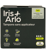 Iris + Arlo 100% Organic Cotton Tampons Super