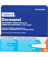Option+ Docosanol Cream Cold Sore Treatment