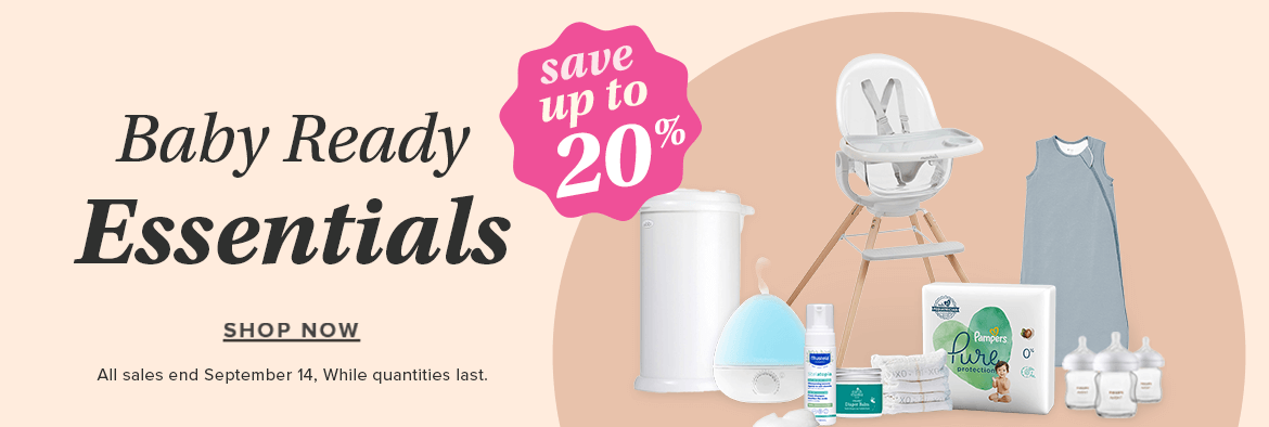 Save up to 20% on Baby Ready Essentials
