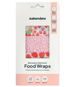 Nature Bee Variety Beeswax Wraps Pink Set