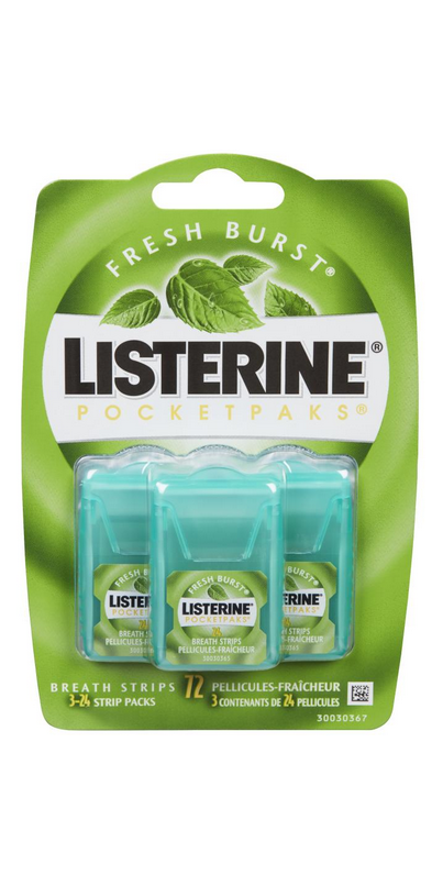 Buy Listerine Pocketpaks Fresh Burst Breath Strips Spearmint at Well.ca ...