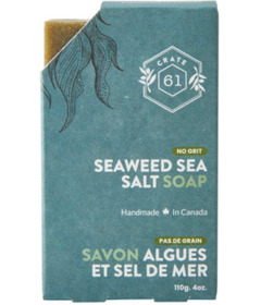 image of Crate 61 Organics Bar Soap Seaweed & Sea Salt with sku:332364