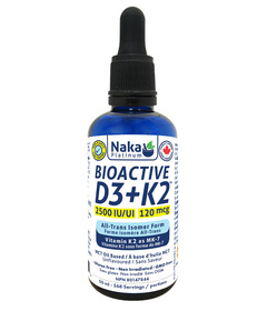 Naka Herbs Platinum D3 2500IU + K2 120mcg