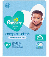Pampers Baby Wipes Complete Clean Baby Fresh Scent 9 x Pop-Top Packs