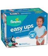 Paquet géant de couches culotte pour la propreté de bébé de Pampers Easy Ups avec Thomas le train ou PJMASKS