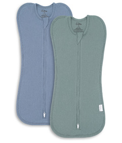 Comfy Cubs Zip Up Swaddle Pack Nomadic Blue and Azul