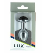 Lux Active Rose 3.5 Metal Butt Plug Medium Black 