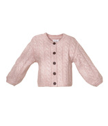 Rise Little Earthling Cable Cardigan Pink