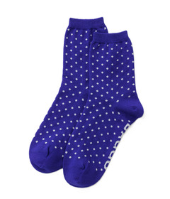 BAGGU Crew Sock Micro Blue & White Polka Dot