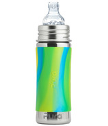 Pura Sippy Bottle with Aqua Swirl Sleeve
