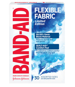 Band-Aid Flexible Fabric Bandages Watercolor 