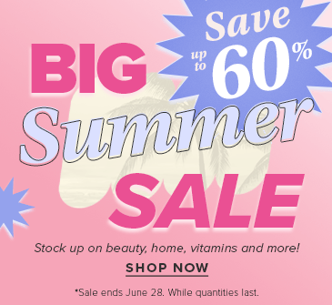 Save up to 60% on THE BIG SUMMER SALE