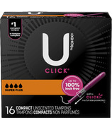U by Kotex Click Compact Tampons Super Plus Unscented