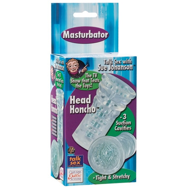 Sue Johanson Glow-in-the-Dark Vibrating Super Head Honcho - White