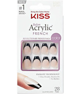 Kiss Salon Acrylic French Nails Color Flame