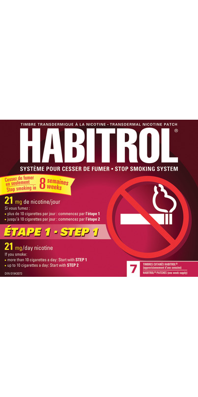 Acheter le timbre transdermique de nicotine Habitrol Step 1 chez Well.ca |  Livraison gratuite  partir de 35 $ au Canada