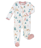 Silkberry Baby Bamboo Footed Sleeper with Zipper Deer Forest