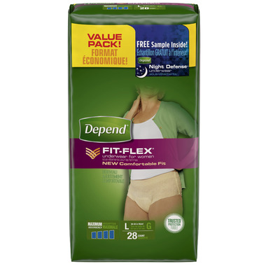 Depend for Women Underwear with FIT-FLEX Protection Size L Depend for Women Underwear with FIT-FLEX Protection Size L