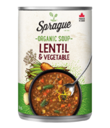 Soupe aux lentilles et aux légumes biologiques de Sprague