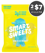 SmartSweets Sour Blast Buddies en sachet 2 pour 7 $.