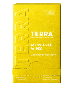 TERRA Mess-Free Clean Hands Wipes Revitalizing Cucumber