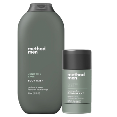 method Men Juniper + Sage Aluminum Free Deodorant and Body Wash Bundle method Men Juniper + Sage Aluminum Free Deodorant and Body Wash Bundle