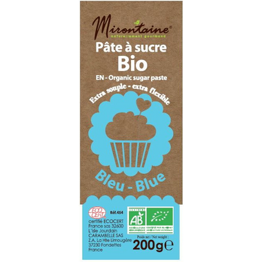 Mirontaine Organic Fondant Sugar Paste Blue Mirontaine Organic Fondant Sugar Paste Blue