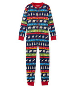 Little Blue House by Hatley Kids Union Suit Navy Fair Isle