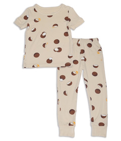 Silkberry Baby Bamboo Short Sleeve Pajama Set Coconut