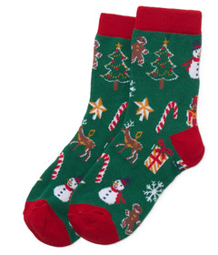 Hatley Little Blue House Kids Crew Socks Paper Cut Christmas