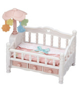 Calico Critters Crib with Mobile Dollhouse Furniture Set