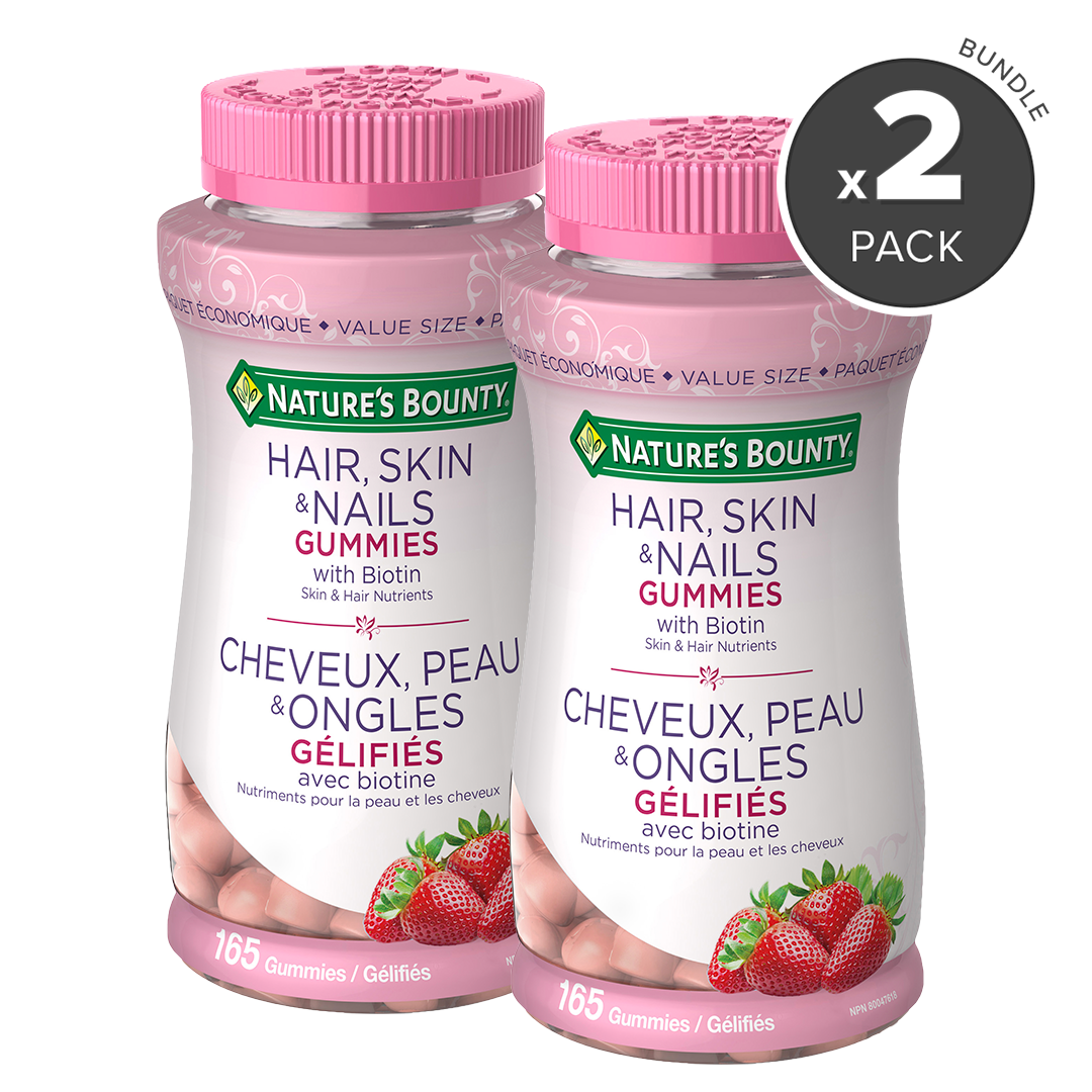 Buy Nature S Bounty Hair Skin Nail Gummies With Biotin Bundle