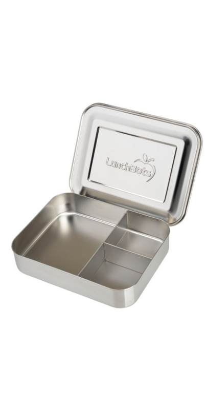 Buy LunchBots Large Trio 3 Compartment Bento Box Stainless Steel at ...