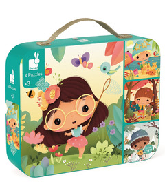 Janod 4 In 1 Progressive Puzzles Seasons