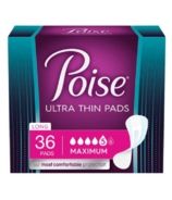Poise Ultra Thin Incontinence Pads Maximum Absorbency Long Length