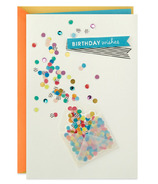 Carte d'anniversaire Hallmark avec confettis