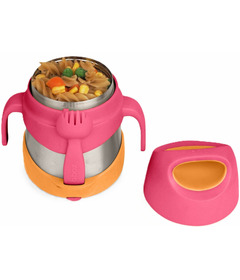 b.box Insulated Food Jar with Spork Strawberry Shake