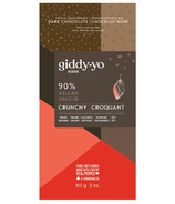 Giddy Yo Organic 90% XDark Crunchy Dark Chocolate Bar