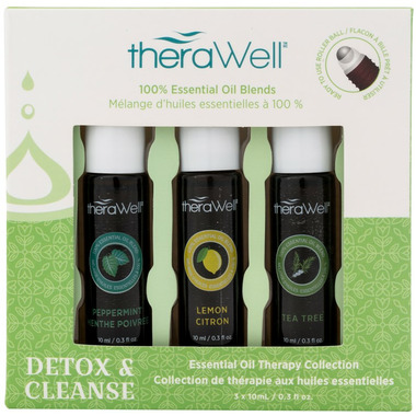Therawell Essential Oil Blend 3 Pack Detox And Cleanse Roll-On Therawell Essential Oil Blend 3 Pack Detox And Cleanse Roll-On