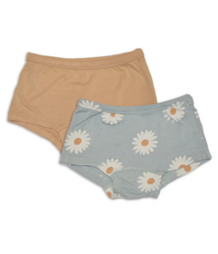 Silkberry Baby Bamboo Girls Boyshorts Underwear Pack Daisy and Cookie
