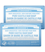 Dr. Bronner’s Pure Castile Bar Soap Baby Unscented Bundle