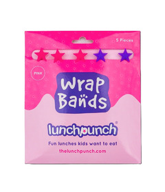 Lunch Punch Silicone Wrap Bands Pink