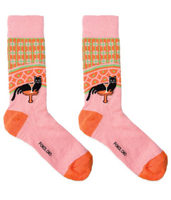 Pokoloko Cocktail Cats Pima Socks Pink