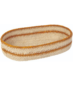 Heirloom By Danica Oval Tray Linear Seagrass