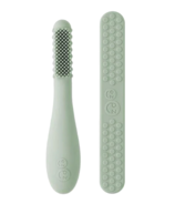 ezpz Baby-Led Toothbrush and Sensory Tongue Depressor Dual Pack Sage