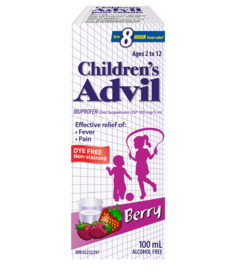 Advil Children's Suspension Dye Free Berry
