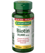 Nature's Bounty Biotin 10,000 mcg Value Size
