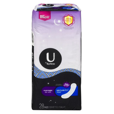 Buy U by Kotex Overnight Security Maxi without Wings at