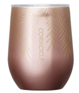 Corkcicle | Holiday Stemless Wine Cup | 12oz | Frosted Pines Rose Gold