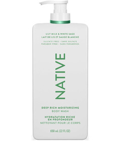 Native Body Wash Deep Rich Mosturizing Lily Milk & White Sage